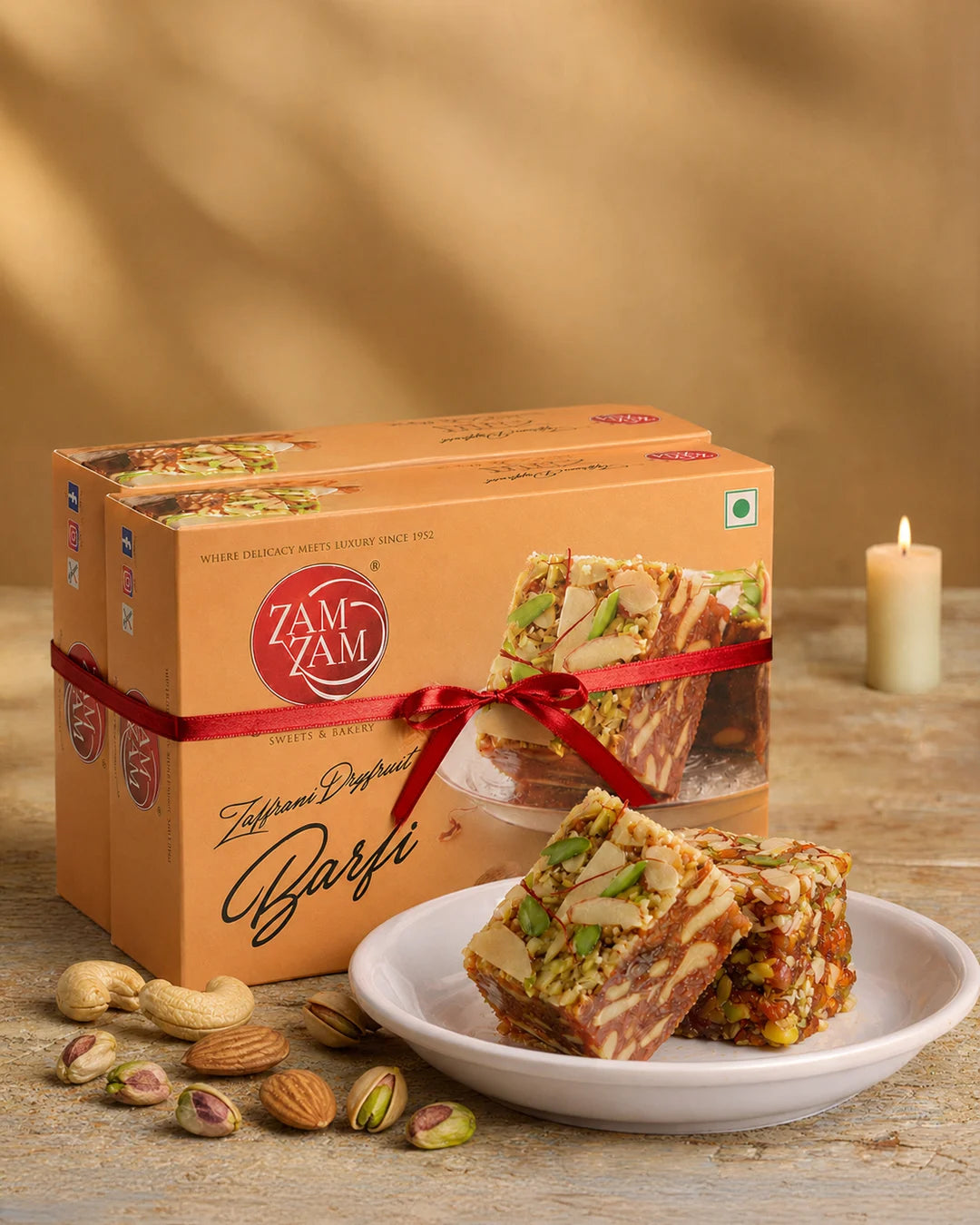 Zaffrani Dryfruits Barfi