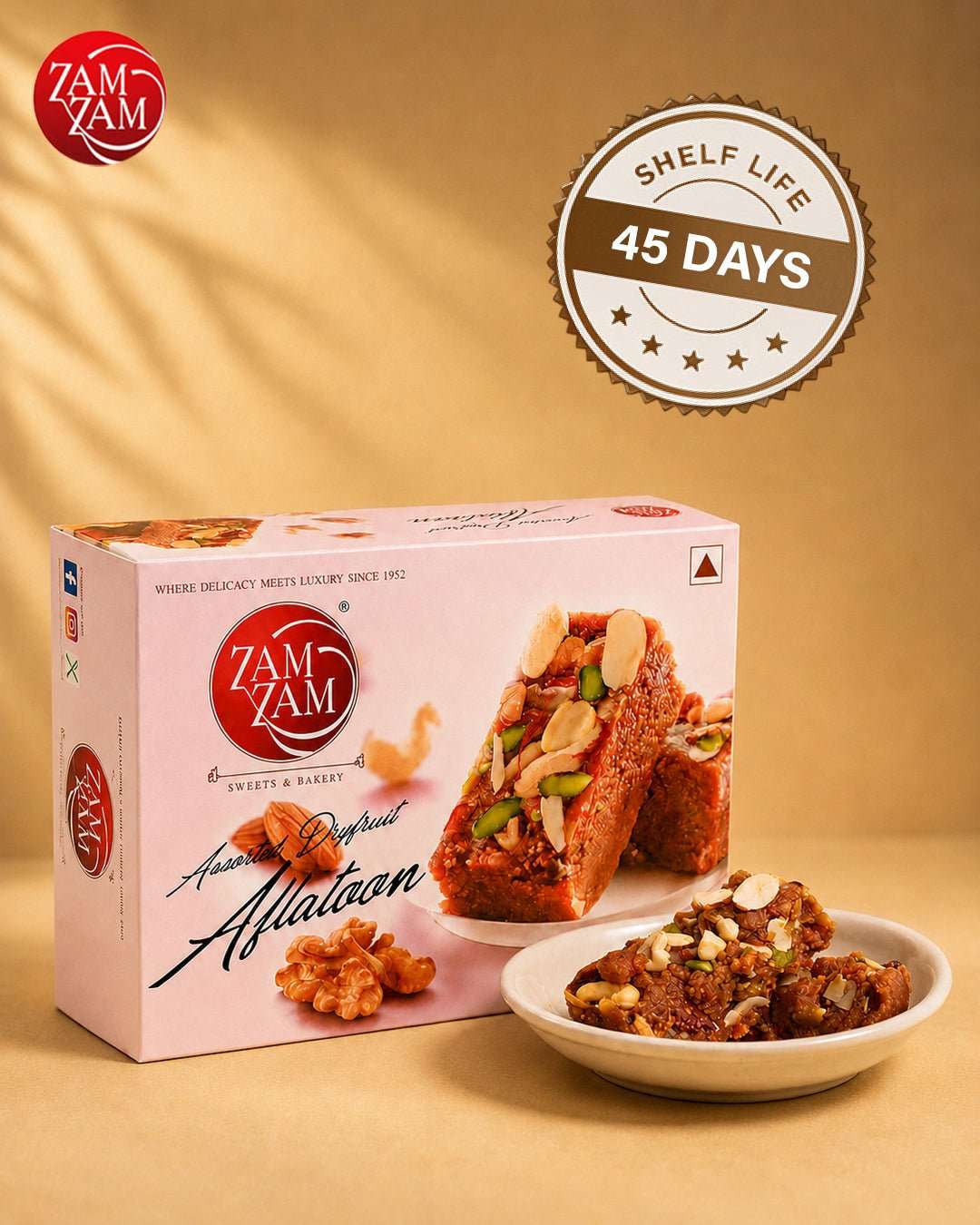 Assorted Dry Fruit Aflatoon - 250g - ZAMZAMSWEETS