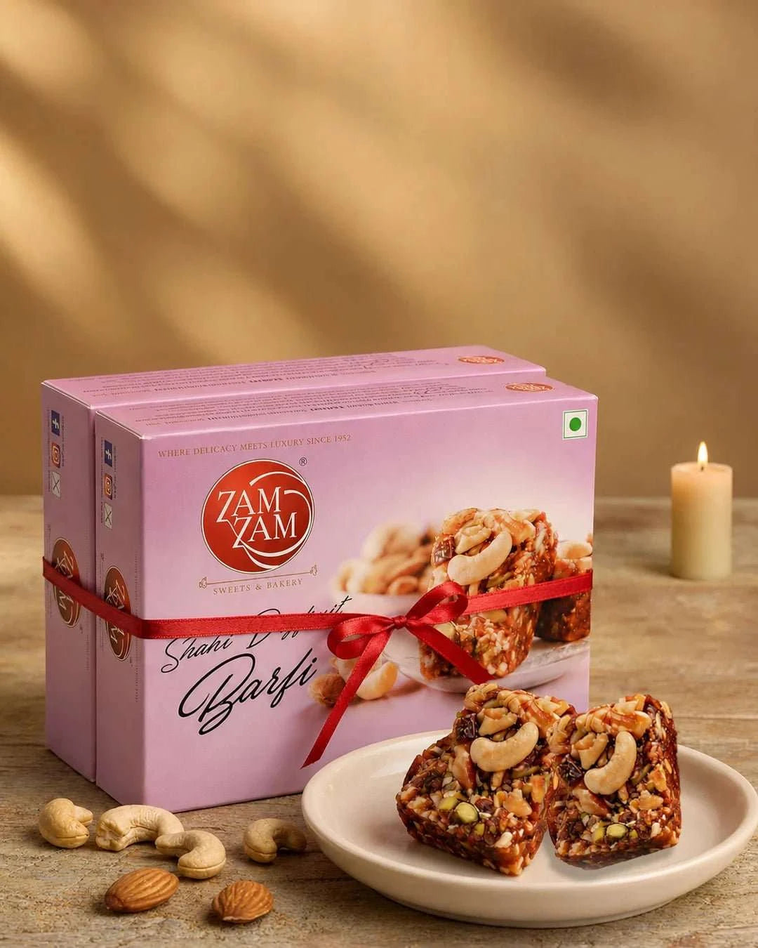 Shahi DryFruit Barfi - 250g - ZAMZAMSWEETS