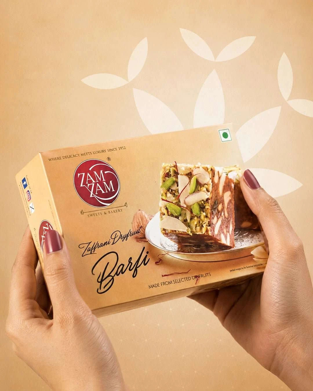 Zaffrani Dryfruit Barfi - 250g - ZAMZAMSWEETS