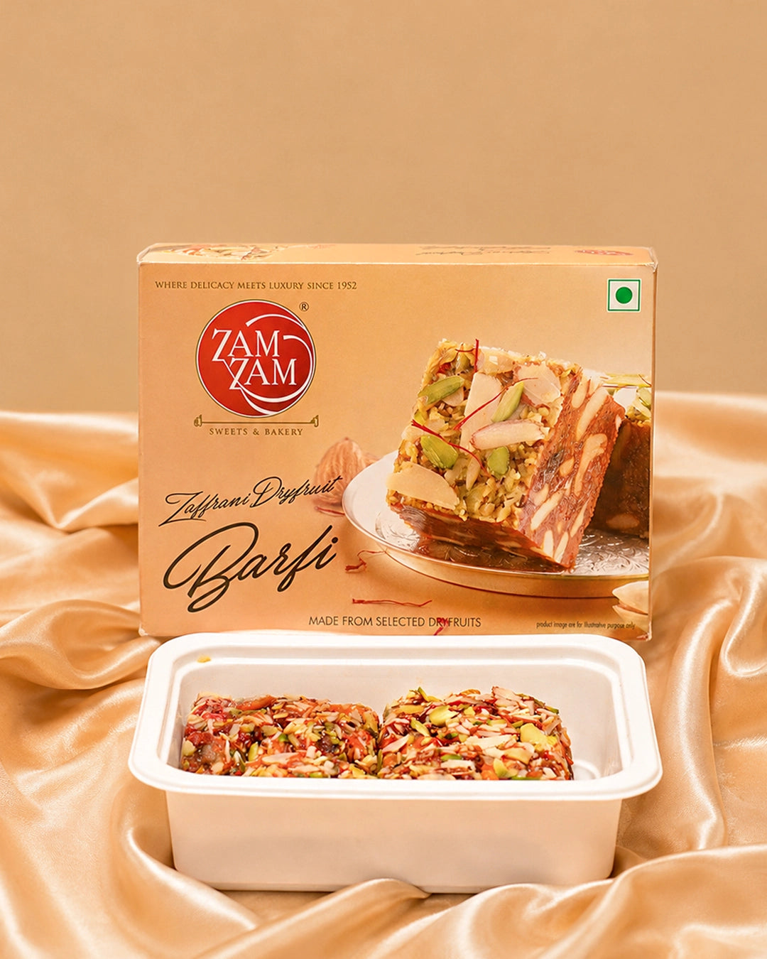 Zaffrani Dryfruit Barfi - 250g – ZAMZAMSWEETS