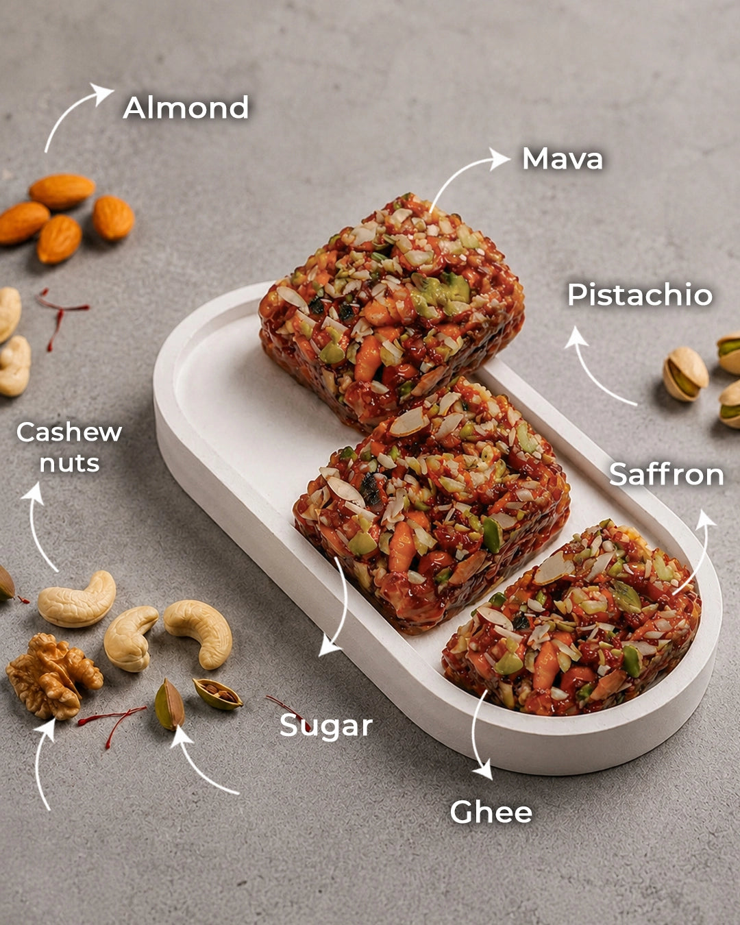 Zaffrani Dryfruit Barfi - 250g
